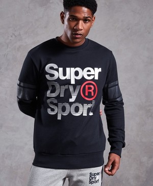 Superdry Boomer Crew Neck Férfi Ugró Sötétkék | UPAOG3407